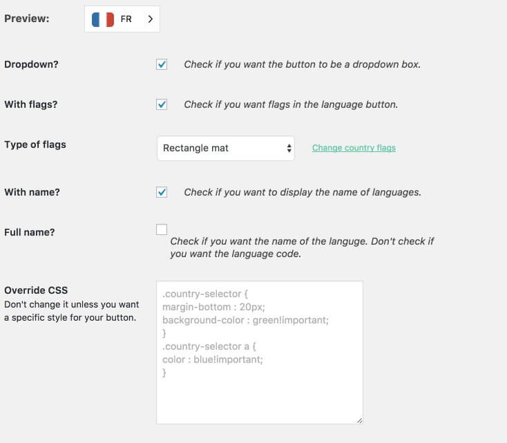 Weglot configuration part 2