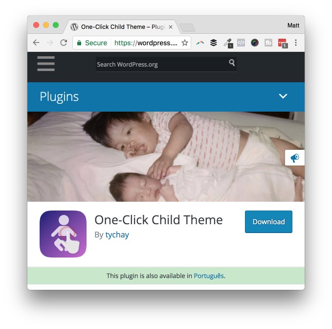one-click child theme